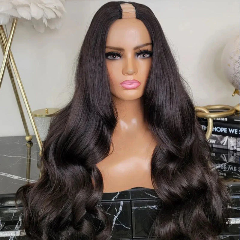 Hair 250% High Density Glueless U Part Wig Body Wave Human Hair Wigs