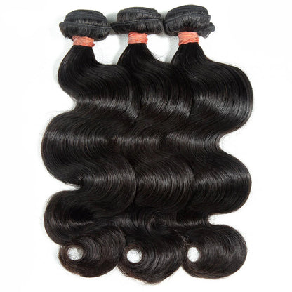 Hair 9A/10A/12A Body Wave Human Hair 3 Bundles with 13x4 Lace Frontal