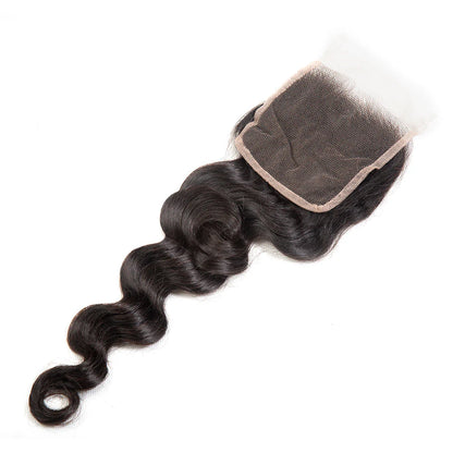 Hair 4x4 Transparent Lace Cloure Loose Deep