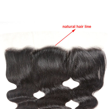 Hair 13x4 Transparent Lace Frontal Body Wave Small Knots Preplucked Hairline