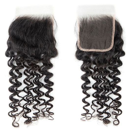 Hair 4x4 HD Lace Cloure Deep Wave Natural Black