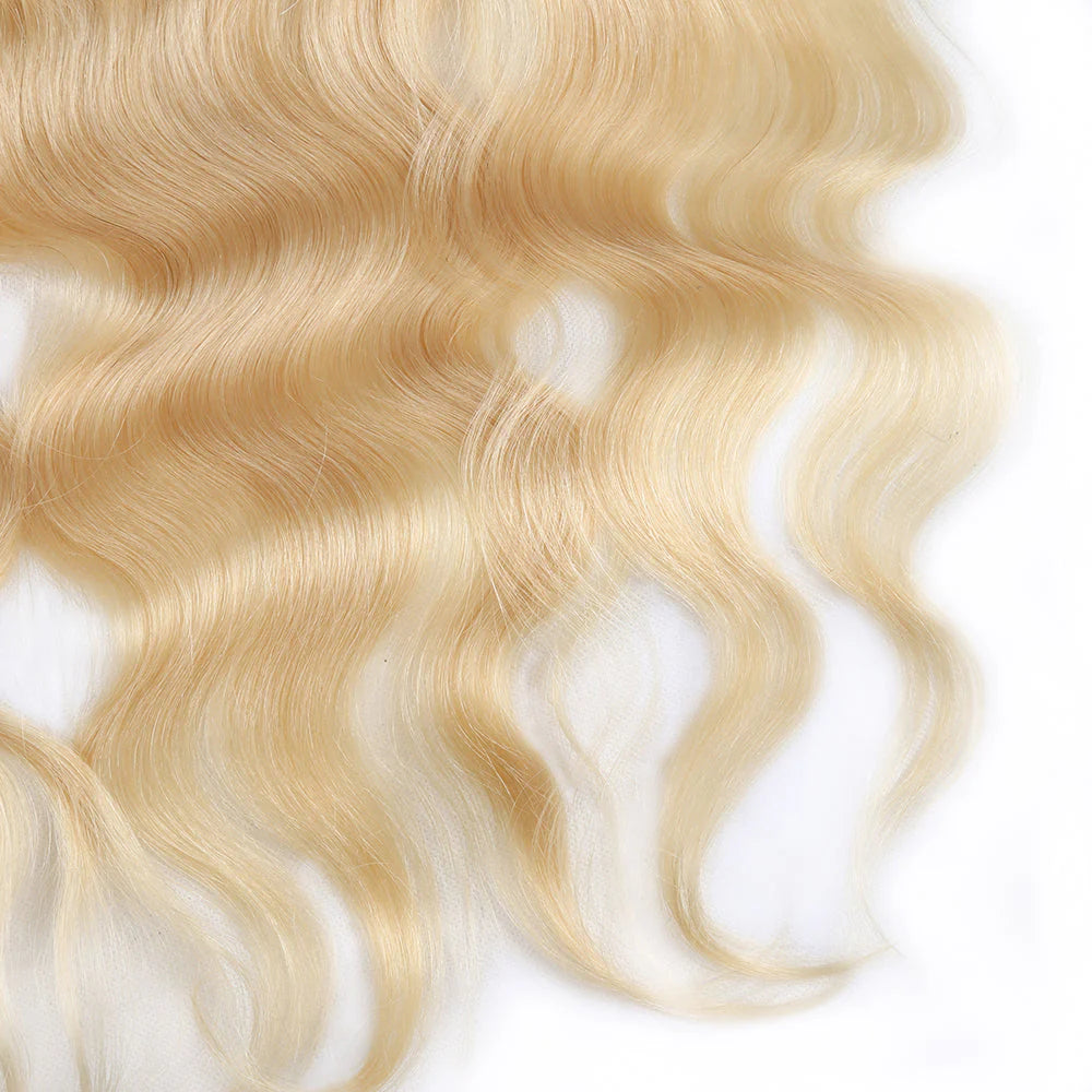 Hair #613 Blonde 13x4 Transparent Lace Frontal Body Wave