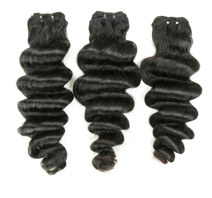 Hair 9A/10A/12A Loose Deep Human Hair 3 Bundles with 13x4 Lace Frontal