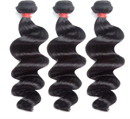 Hair 9A/10A/12A Loose Wave Human Hair 3 Bundles with 13x4 Lace Frontal
