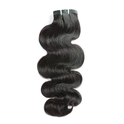 Hair Seamless Clip in Hair Extensions 100g Silicone Weft body Wave Black Hair