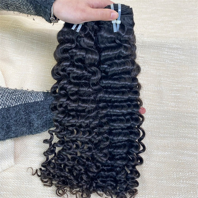 Raw Hair Deep Wave Hair Raw Human Hair Bundles One Donor Hair 3 Bundles