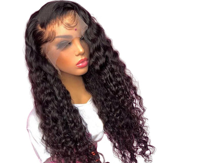 Beumax Deep Wave Brazilian Human Hair Wig – 13x4 Lace Frontal, Remy Hair, 8 to 30 Inches, 180%-200% Density
