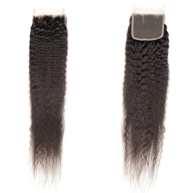 Hair 4x4 Transparent Lace Cloure Kinky Straight