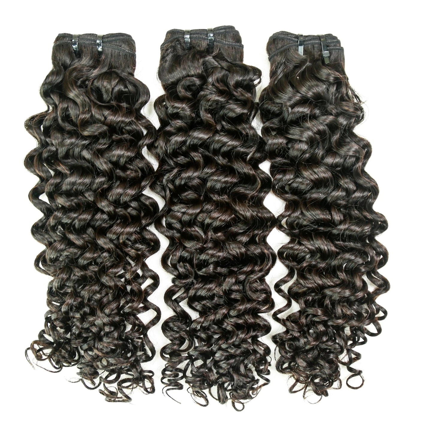 Hair Jerry Curl Hair 3 Bundles with 4x4 Lace Closure Wet And Wavy