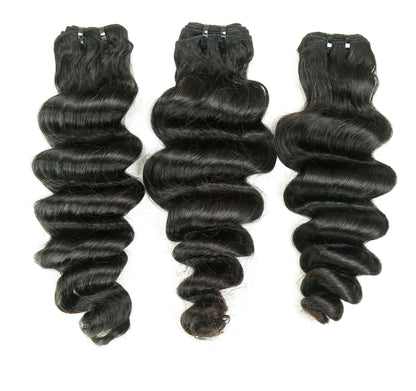 Hair 9A/10A/12A Loose Deep 3 Bundles with 13x6 Frontal