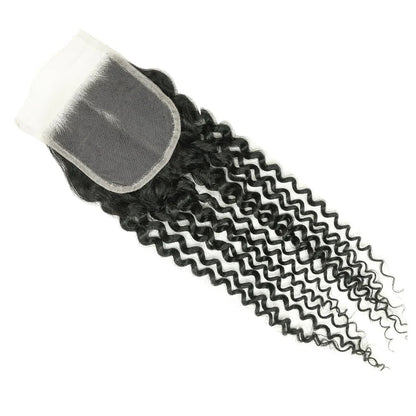 Hair 4x4 Transparent Lace Cloure Curly Deep Curly