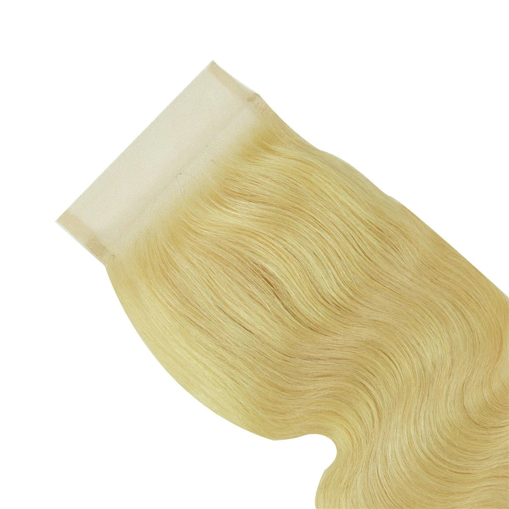 Hair #613 Blonde 4x4 Transparent Lace Cloure Body Wave