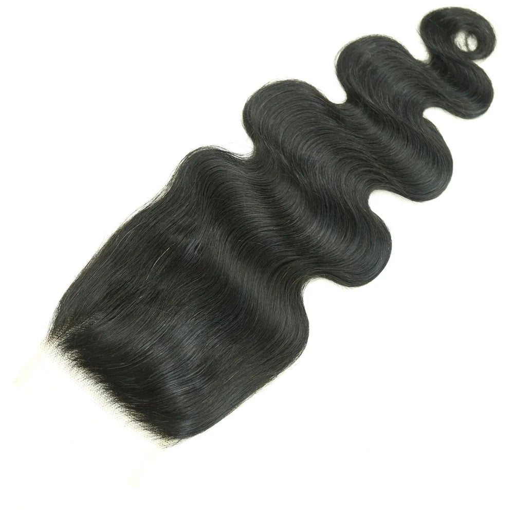 Hair 4x4 Transparent Lace Cloure Body Wave Small Knots Free Part