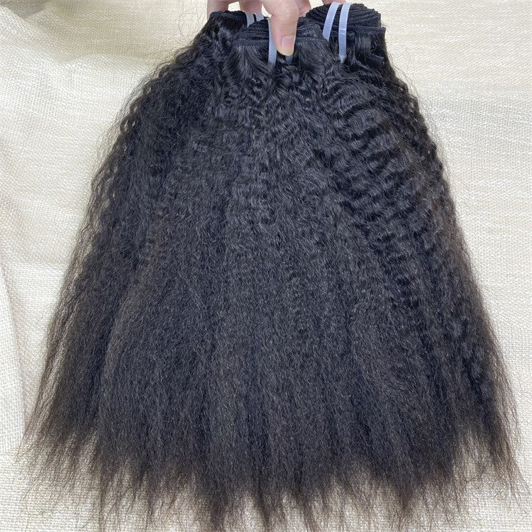Raw Hair Kinky Straight Vietnam Human Hair Bundles From Single Donor