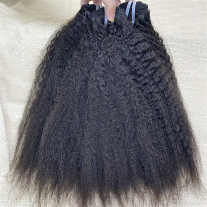 Raw Hair Kinky Straight Vietnam Human Hair Bundles From Single Donor