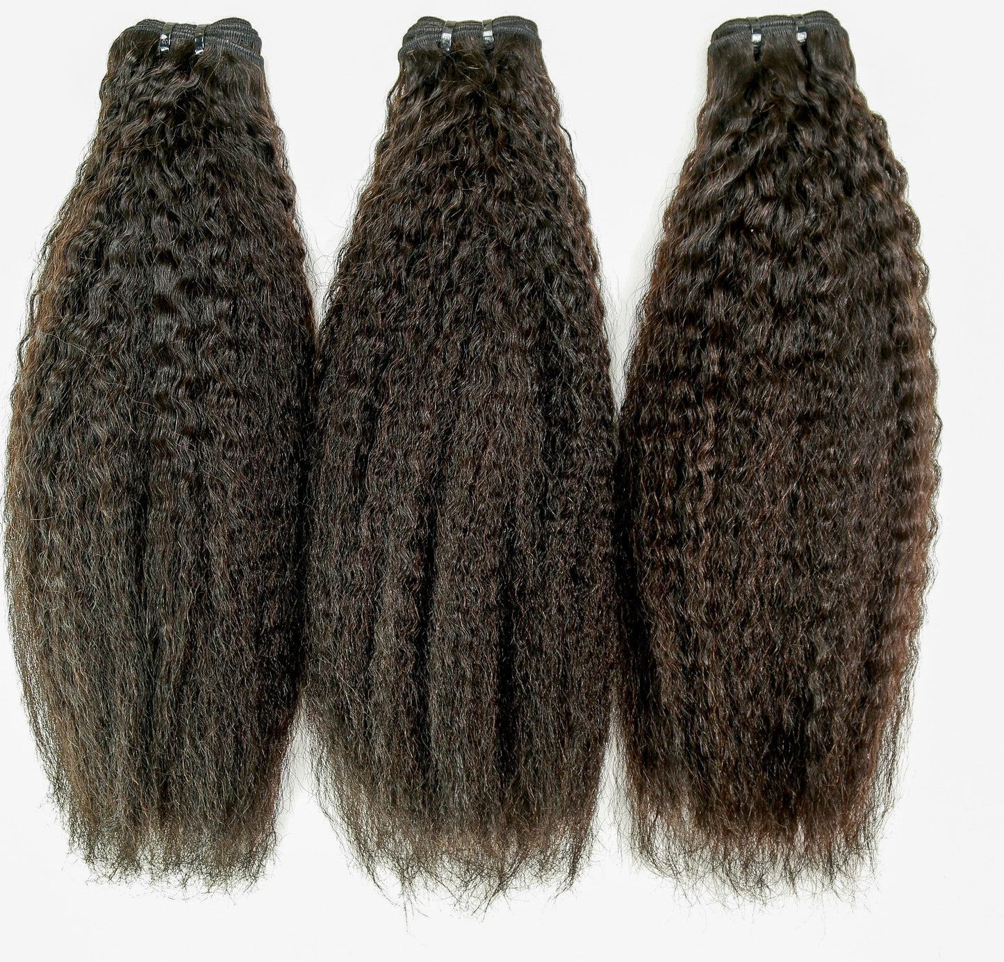 Hair 9A/10A12A Kinky Straight Human Hair Bundles with 5x5 Closure