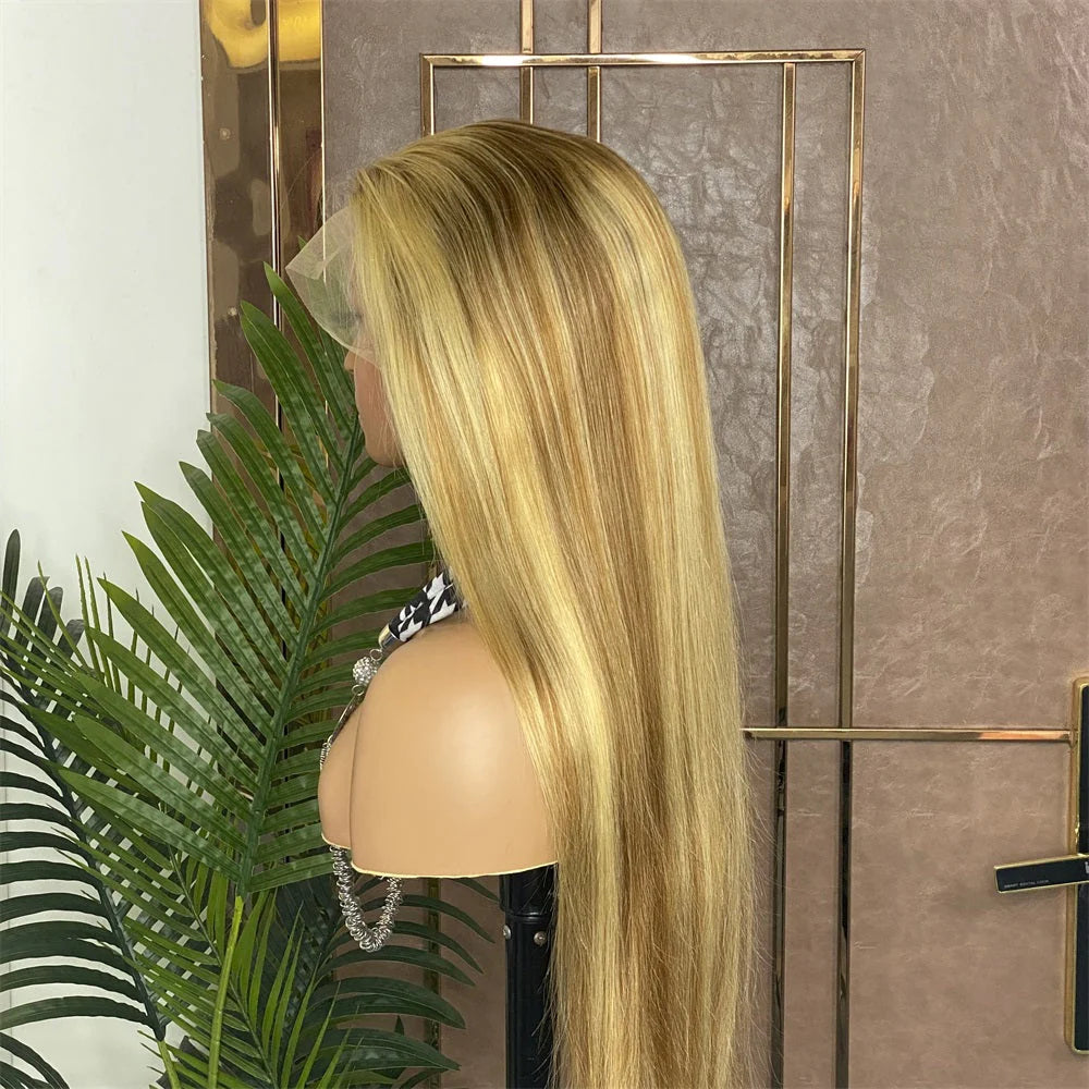 Hair Highlight Honey Blonde Wig 30/613 13x4 Lace Front Wig Straight Lace Front Wig