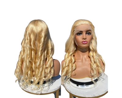 Beumax 613 Blonde Human Hair Lace Front Wig - Loose Wave, 8-30", 13x4/4x4 Lace Part