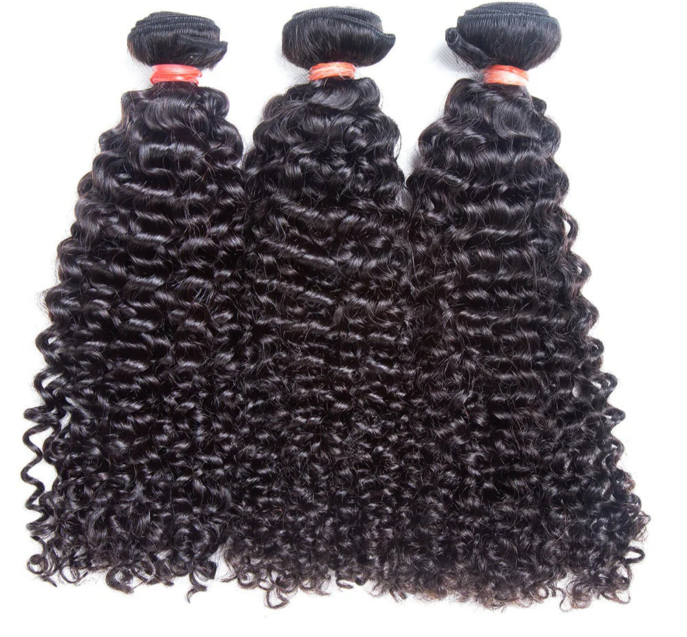 Hair 9A/10A/12A Curly 3 Bundles with 13x6 Frontal with Preplucked Hairline