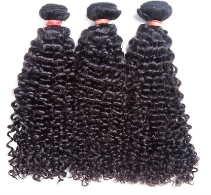 Hair 9A/10A/12A Curly 3 Bundles with 13x6 Frontal with Preplucked Hairline