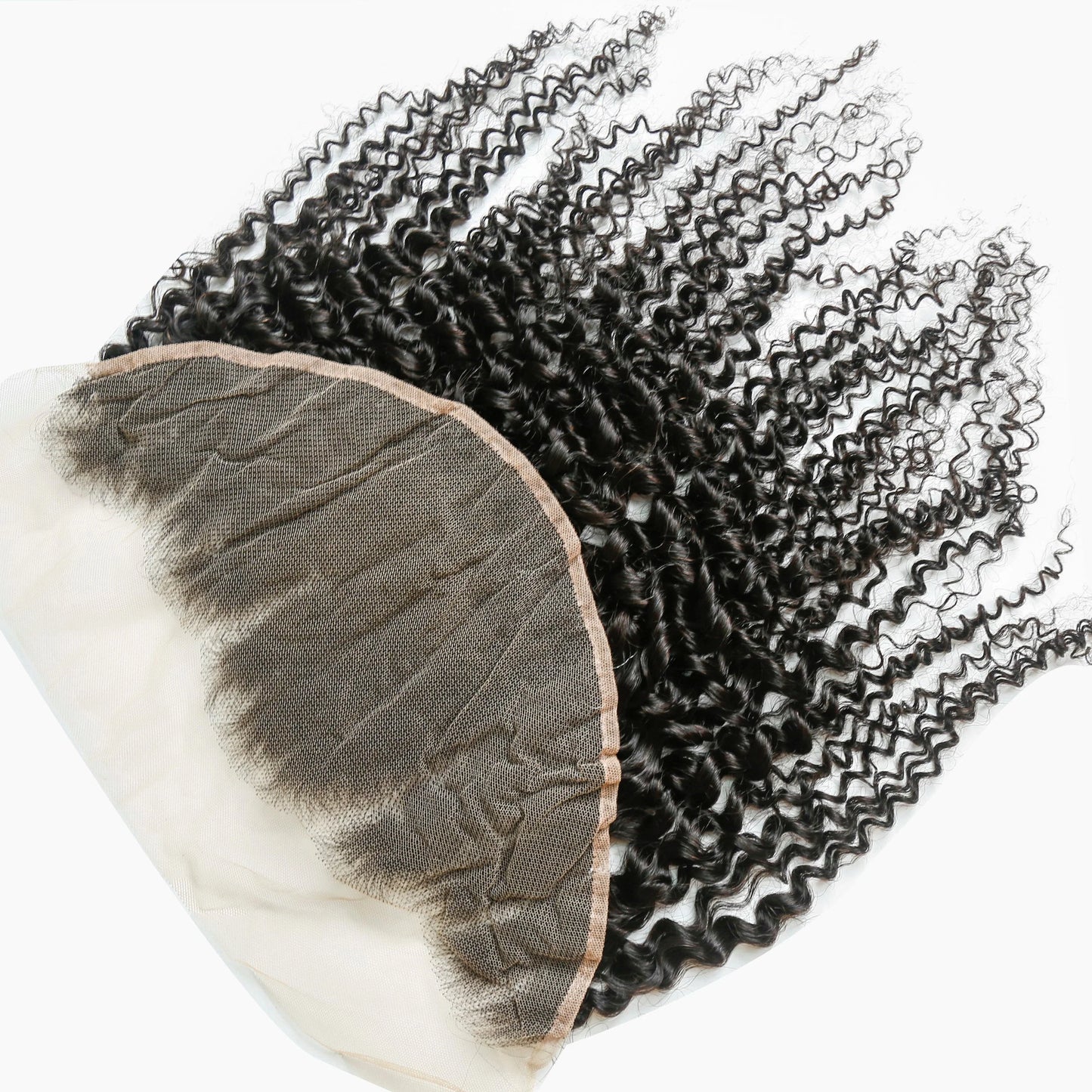 Hair 13x6 Transparent Lace Frontal Kinky Curly Small Knots Preplucked Hairline