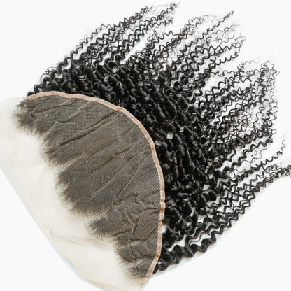 Hair 13x6 Transparent Lace Frontal Kinky Curly Small Knots Preplucked Hairline