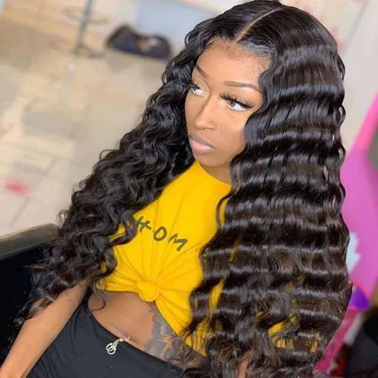 Lace Closure Wig 4x4/5x5/6x6 Loose Deep Human Hair Wigs Pre-plucked Wig