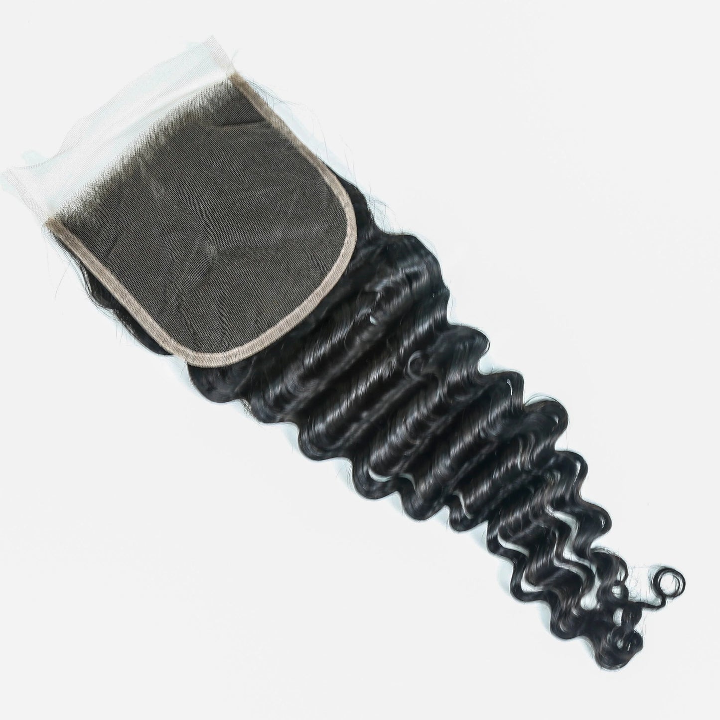 Hair 5x5 Transparent Lace Cloure Deep Wave Natural Black