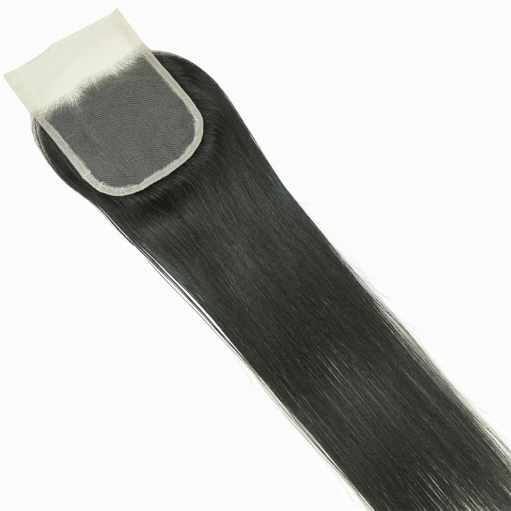 Hair 4x4 Transparent Lace Cloure Straight Small Knots 100% Human Hair