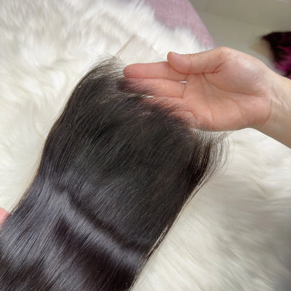Hair 5x5 HD Lace Cloure Straight Small Knots 100% Human Hair