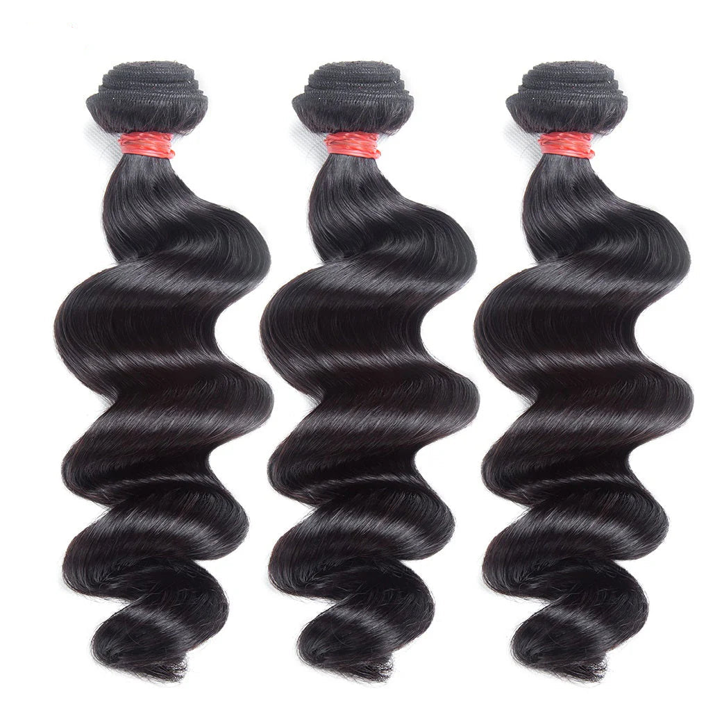 Hair 9A/10A12A Human Hair Bundles with 5x5 Closure Loose Wave
