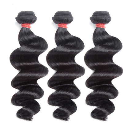 Hair 9A/10A12A Human Hair Bundles with 5x5 Closure Loose Wave