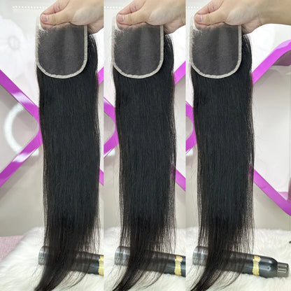 Hair 4x4 HD Lace Cloure Straight Small Knots 100% Human Hair