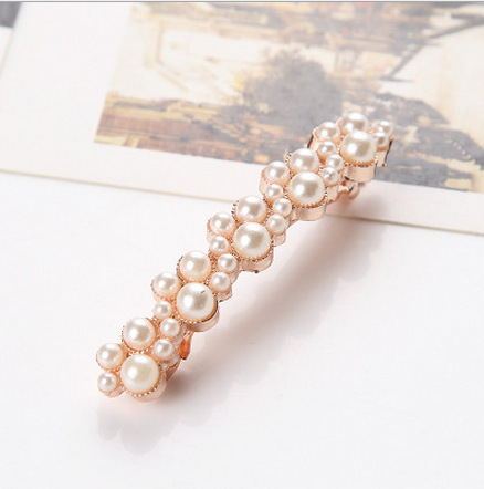 Elegant South Korea Imported Pearl & Rhinestone Hair Clip – Chic Spring Side & Tail Clip for Girls