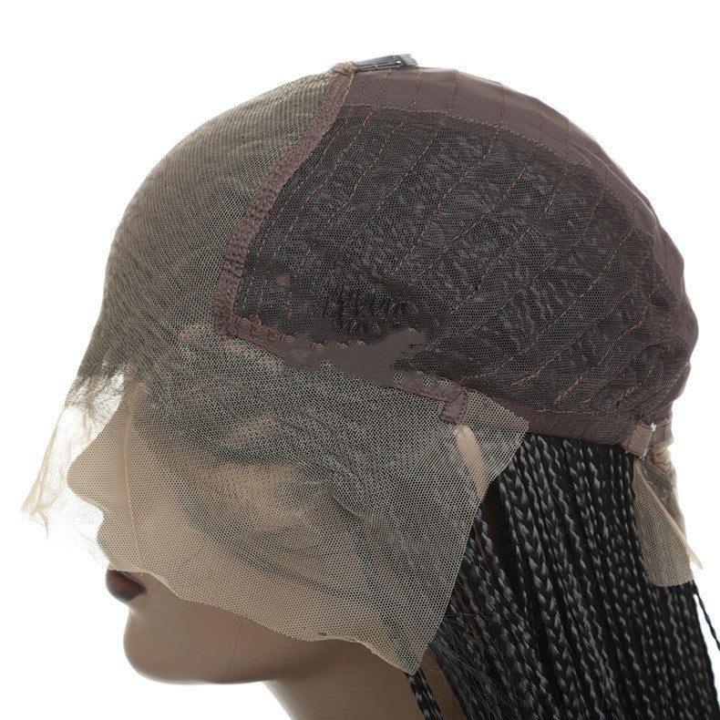 32-Inch Long Straight Hairpiece with Bangs for Dark Skin