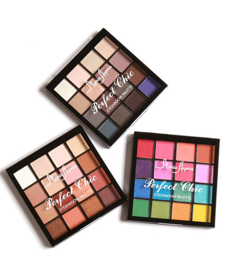 16-Color Eye Shadow Palette by MARIA AYORA – Vibrant Shades for Every Occasion