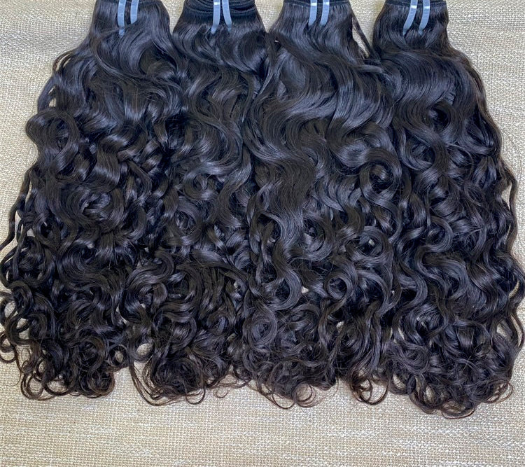 Hair 9A/10A/12A Water Wave Human Hair 3 Bundles with 13x4 Lace Frontal