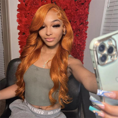 Hair Ginger #350 Human Hair Wig 13x4 Lace Front Wig Body Wave Hair Wig