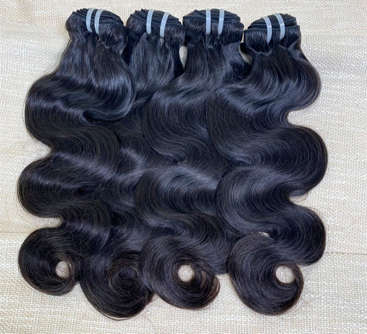 Hair 9A/10A/12A Body Wave Human Hair 3 Bundles with 13x4 Lace Frontal