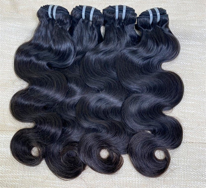 Hair 9A/10A/12A Body Wave Human Hair 3 Bundles with 13x4 Lace Frontal