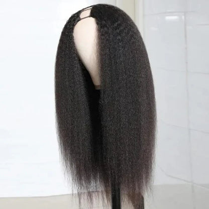 Hair 250% Density Glueless U Part Wig Kinky Straight U Part Human Hair Wigs