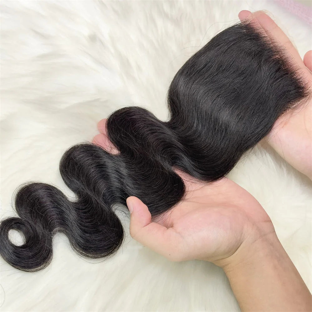 Hair 4x4 HD Lace Cloure Body Wave Small Knots Free Part