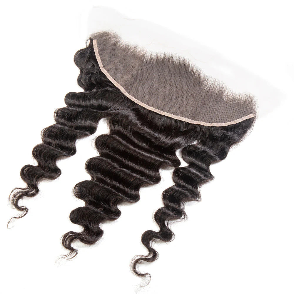 Hair 13x4 Transparent Lace Frontal Loose Deep Small Knots Preplucked Hairline