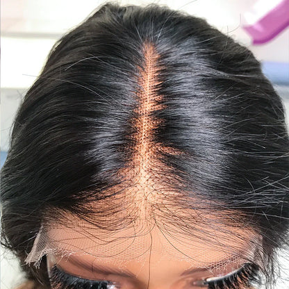 Glueless 5x5 HD Closure Wig Straight with Bleached Knots