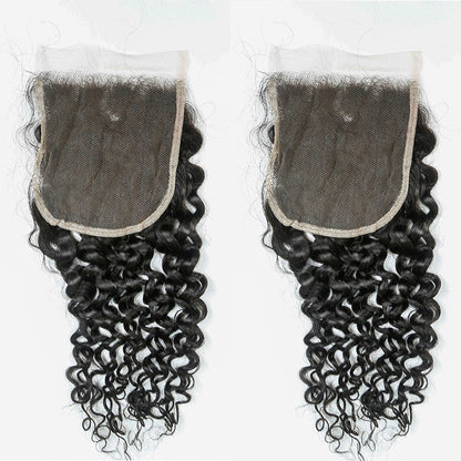 Hair 5x5 Transparent Lace Cloure Curly Deep Curly