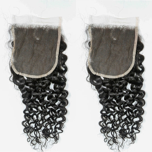 Hair 5x5 Transparent Lace Cloure Curly Deep Curly
