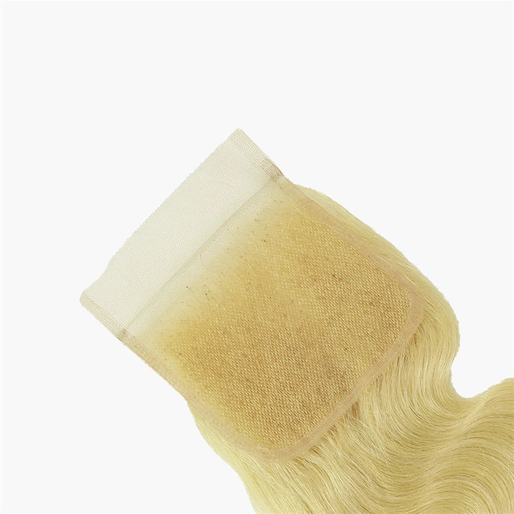 Hair #613 Blonde 4x4 Transparent Lace Cloure Body Wave