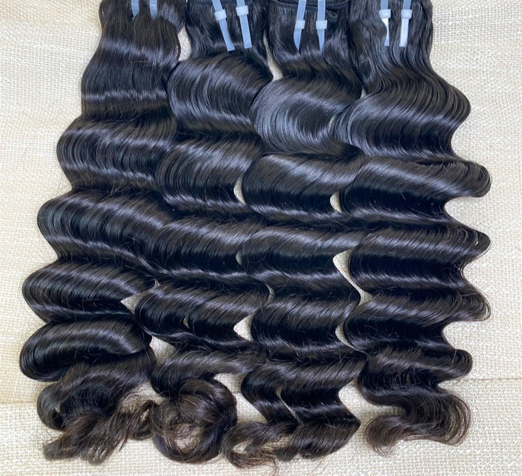 Hair 9A/10A/12A Loose Deep 3 Bundles with 13x6 Frontal