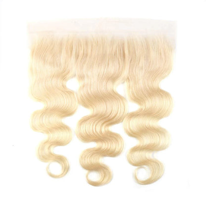 Hair #613 Blonde Body Wave Human Hair 3 Bundles with 13x4 Frontal