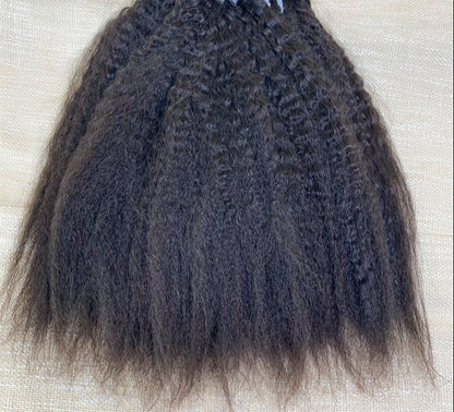 Hair 9A/10A12A Kinky Straight Human Hair Bundles with 5x5 Closure